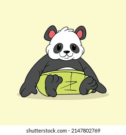 cute panda mascot for commercial use