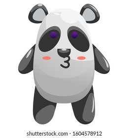 cute panda mascot design vector premium