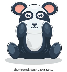 cute panda mascot design vector premium