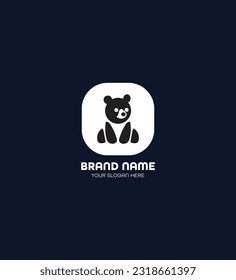 Cute panda mascot logo design concept