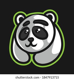 Cute panda mascot logo template