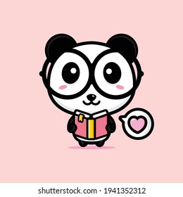 cute panda mascot vector design