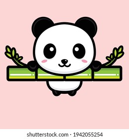 cute panda mascot vector design