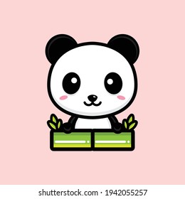 diseño de vector de mascota panda lindo