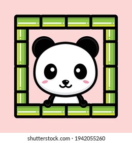 cute panda mascot vector design