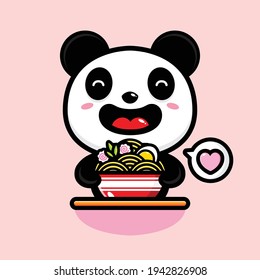 cute panda mascot vector design