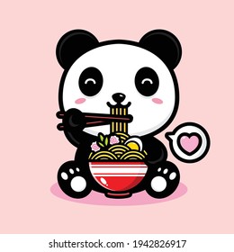cute panda mascot vector design