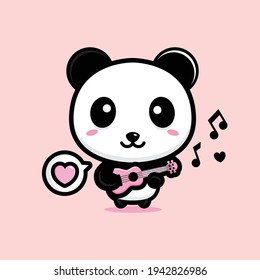 diseño de vector de mascota panda lindo