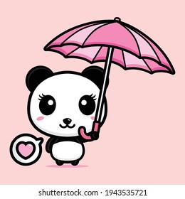 cute panda mascot vector design