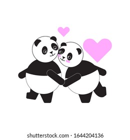 Cute Panda On Valentines Day Which Stock Vector (Royalty Free ...
