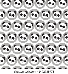 Cute panda on white background. Perfect for kids book, fabric, textile, nursery decoration, wrapping paper. Vector design Illustration