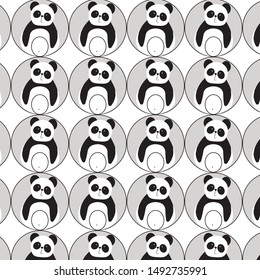 Cute panda on white background. Perfect for kids book, fabric, textile, nursery decoration, wrapping paper. Vector design Illustration