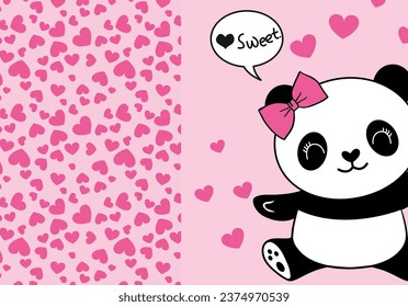 cute panda patterns for girl graphic tees