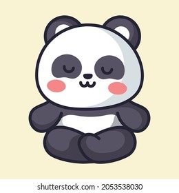 cute panda is posing adorable