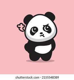 cute panda posing vector illustration