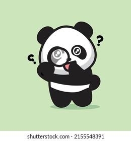 cute panda posing vector illustration