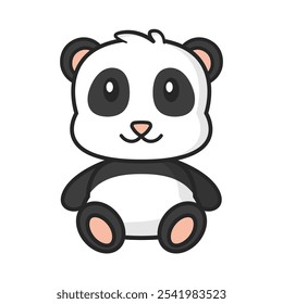 Cute Panda Premium vector isolated Animal cartoon style