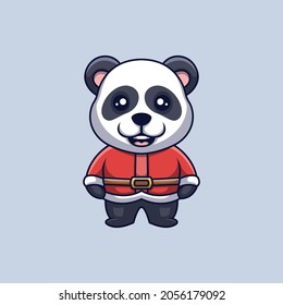 Cute Panda Santa Creative Christmas Cartoon Stock Vector (Royalty Free ...