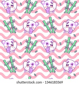 cute panda seamless pattern