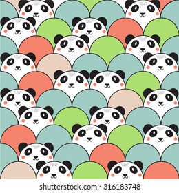 cute panda seamless pattern