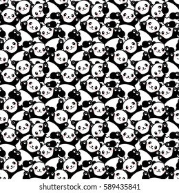 Cute Panda Seamless Pattern