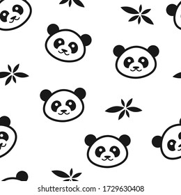 Cute panda nahtlose Muster-Hintergrund-Vektor-Abbildung für Design