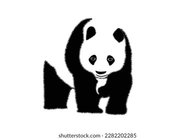 cute panda set Vector illustration isolated on colorful Set of cute big pandas in different poses. flat vector illustration design