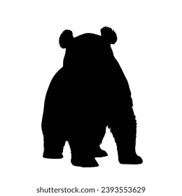 cute panda Silhouette. Cute panda vector illustration.