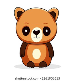 cute panda sitting doodle art vector