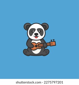 diseño del logotipo de panda-seda lindo