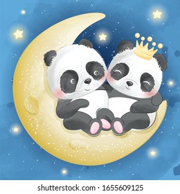 Couple Panda Images Stock Photos Vectors Shutterstock