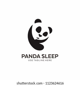Cute Panda Sleep Icon Logo