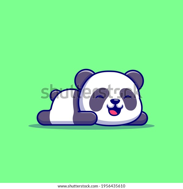 Cute Panda Sleeping Cartoon Vector Icon Stock Vector Royalty Free