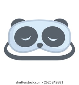 Máscara de sono panda bonito isolado no fundo branco para promover o sono e o relaxamento