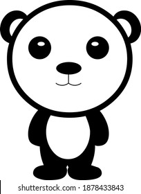 Cute Panda Smile Vector Icon