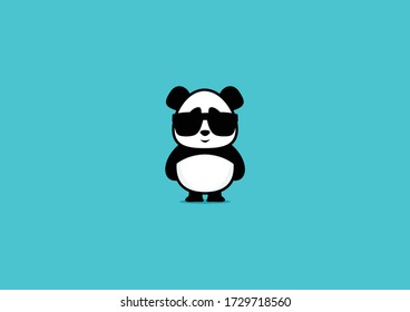 a cute panda with sunglasses