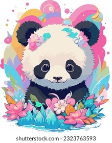 Cute panda drawing kawaii Funny Vector Illustration eps 10 23826046 Vector  Art at Vecteezy