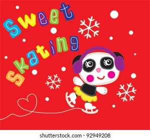 cute panda / T-shirt graphics / cute cartoon characters / cute graphics for kids / Book illustrations