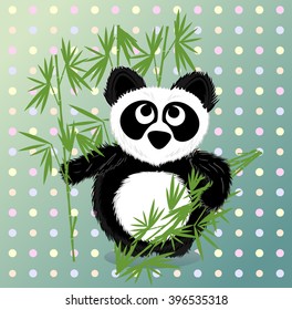 Cute  panda vector