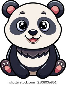 cute panda vector art illustration 