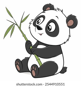 cute panda vector art illustration