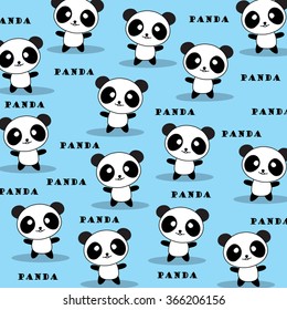 Cute panda vector. Panda baby