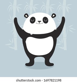 cute panda vector character design