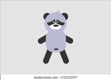 cute panda vector design illustration dance