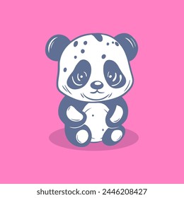 Cute panda Vector Icon Illustration