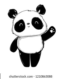 Cute Panda Vector Illustration