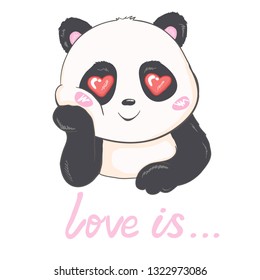 Cute Panda Vector illustration