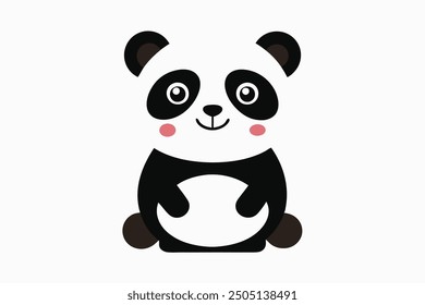 Una linda Ilustración vectorial de Panda