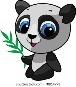 Cute panda vector illustration