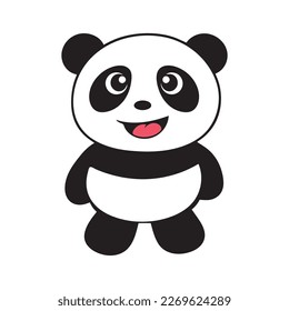 Ilustración De Vector De Panda Cuta, Animal, Archivo Para Cricut, Para Silhouette, Cortar Archivos